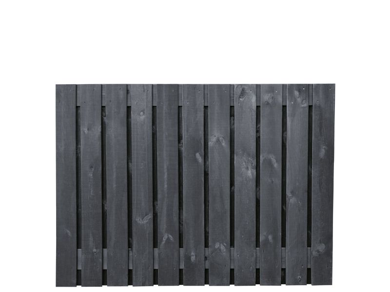 Luxe Hout-Beton Systeem Tuinscherm Zwart gespoten 21-planks
